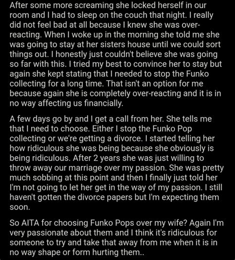 Am I the Asshole? al Twitter: "AITA for choosing Funko Pops over my