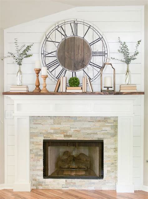 Fireplace Mantel Decor Ideas With Clock Fireplace World