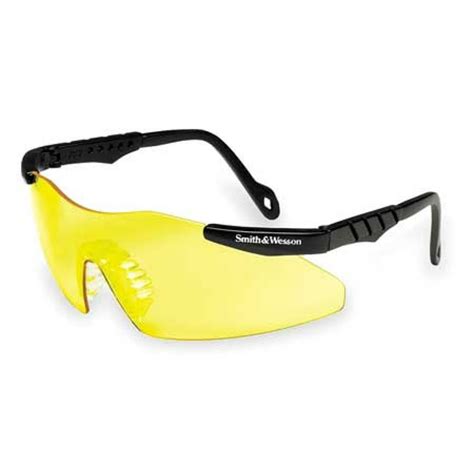 smith and wesson 19826 magnum® 3g safety glasses black frm yellow scratch resistant lens