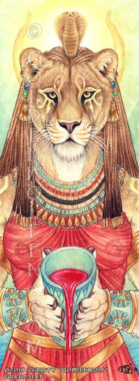 Sekhmet Lioness Egyptian Goddess Print Etsy Egyptian Goddess