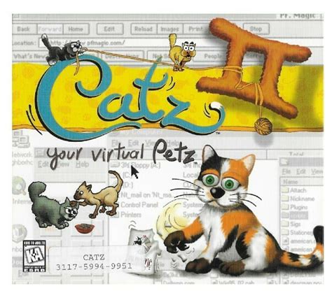 Catz Ii Your Virtual Petz Pf Magic Pc Cd Rom Video Game 1997