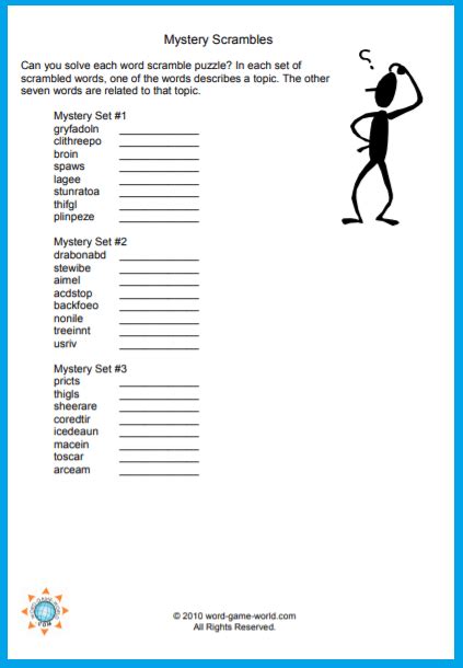 Find freeprintabletm.com on category puzzles. A Printable Word Scramble Game For You! | Jumble word puzzle, Word puzzle games
