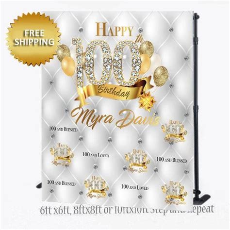 Gold And Silver Tufted 50th Birthday Step And Repeat Backdrop Dream