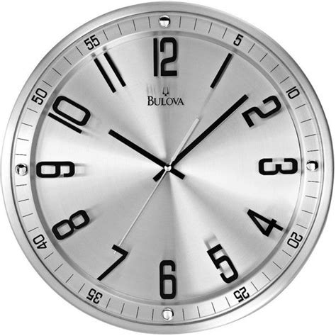 Bulova Silhouette 13 High Stainless Steel Wall Clock Wall Clock