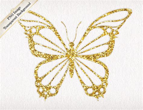 Colorful And Gold Glitter Butterflies Image Pack Lace Etsy