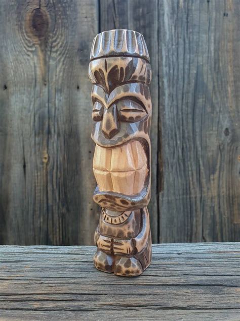Tiki Statue African Sculpture Wooden Figure Hand Carved Wooden Etsy