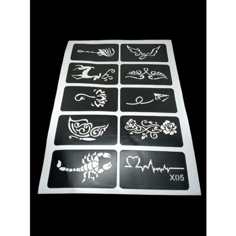 Jual Cetakan Stiker Gambar Hennatatto Varian S Shopee Indonesia