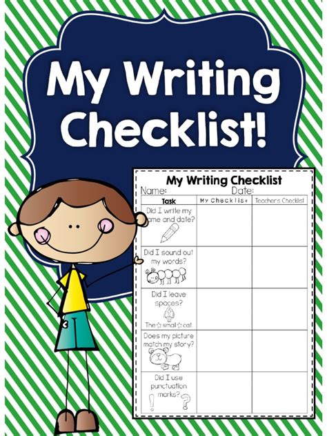 My Writing Checklist Pdf