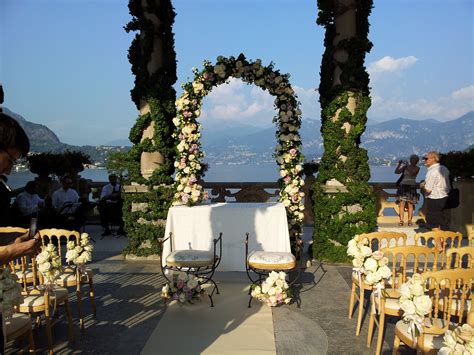 Wedding Arch At Villa Balbianello Wedding In Lake Como Italy Wedding Lake Como Wedding