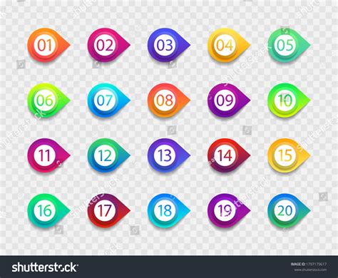 1350 Number Icons 1 20 Stock Vectors Images And Vector Art Shutterstock