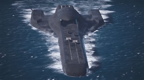 From The Latest Dlc For Ace Combat 7 The Submarine Carrier Alicorn R