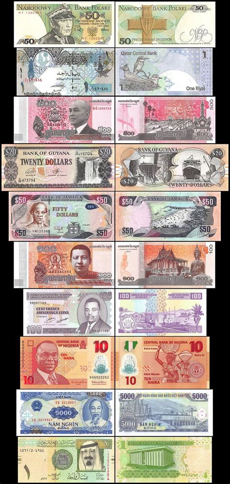 100 pieces pcs of different world mix foreign banknotes x 10 pcs currency unc