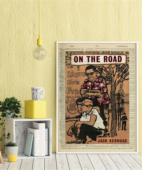 On The Road By Jack Kerouac Printable Book Cover Literary Etsy