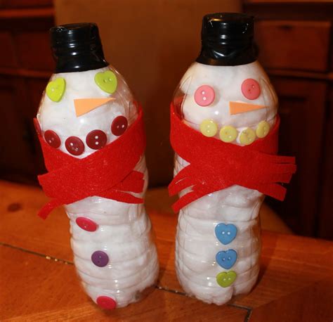 Easy Upcycled Water Bottle Snowman Craft Sneeuwpop Knutsels Plastic