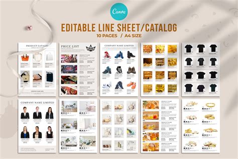 Wholesale Product Catalogline Sheet Stationery Templates Creative