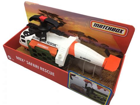 Matchbox Mbx Rescue Adventure Set With Vehicle And Animal Rhino Figure