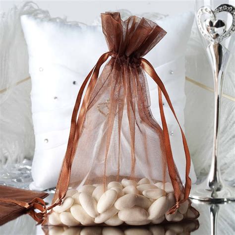 Efavormart Pcs Organza Gift Bag Drawstring Pouch For Wedding Party Favor Jewelry Candy Sheer