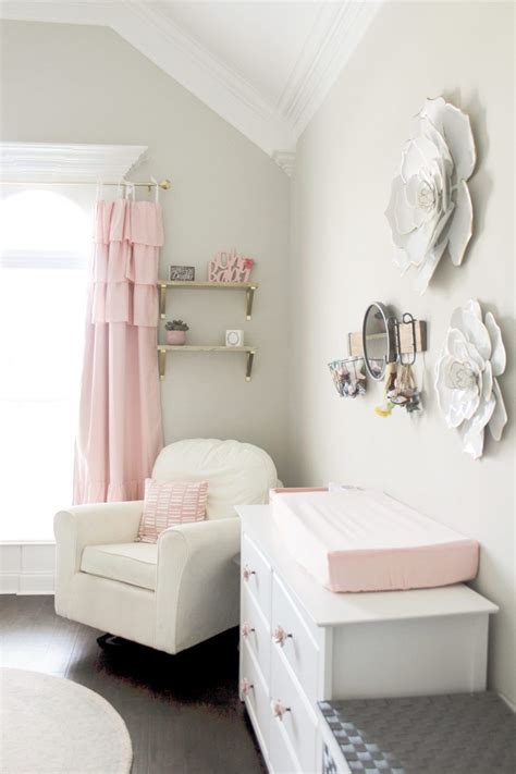 A Floral Pink And Gray Nursery For Jillian The Reveal Pink And Gray Nursery Grey Nursery