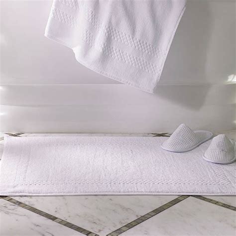 China Luxury 5star Hotel White Terry Bath Mat Bathroom Linen China