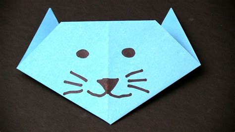 How To Make A Paper Cat Easy Origami For Kids