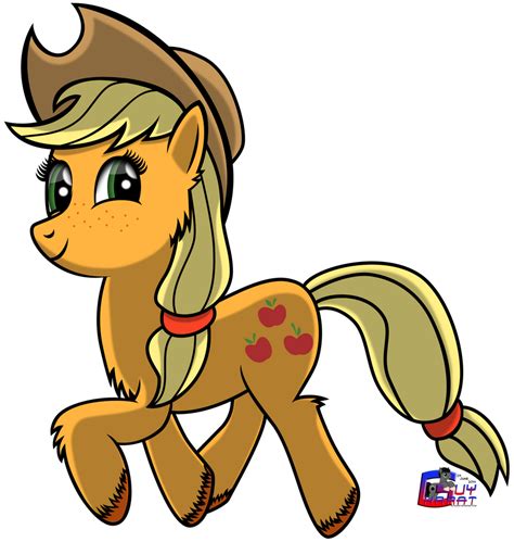 Happy Applejack By Guykarat On Deviantart