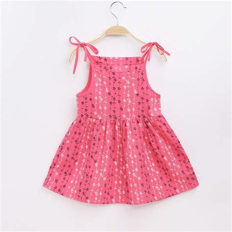 Baby Girls Summer Dresses Kids Cotton Flower Dress A Line Little Girl