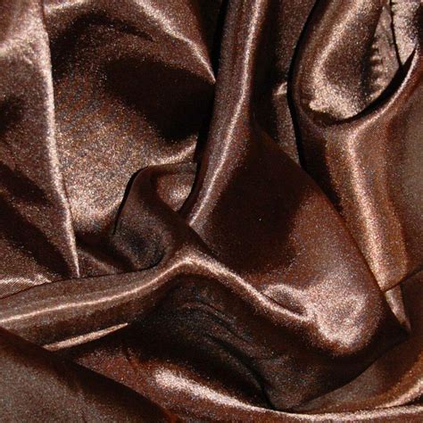 Bini Chocolate Silky Satin Dress Fabric Plain Material 4445 Width Slik And Shiny Fabrics 1