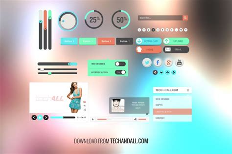 55 Best Free Psd Flat Ui Kits Designmaz