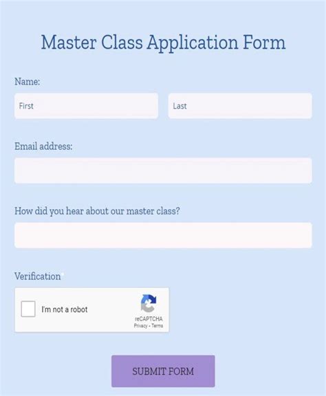 Customer Application Form Template 123formbuilder