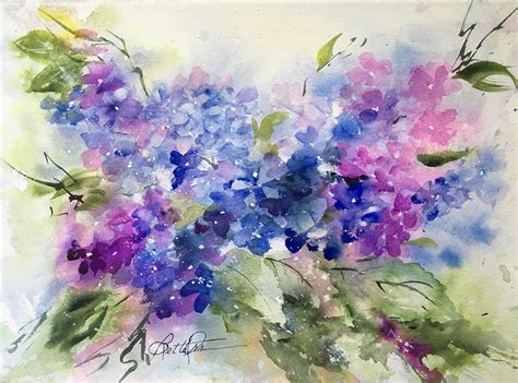 Hydrangea Song By Bette Orr Watercolor Hydrangea Hydrangea Painting