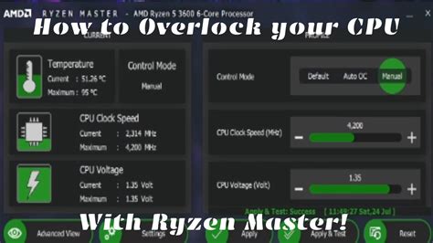 How To Overclock Amd Cpus Using Ryzen Master Youtube