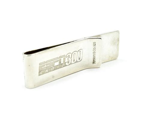 This item can be personalized. Tiffany and Co. Sterling Silver Money Clip Engraved with ESPN Radio 300 For Sale at 1stdibs