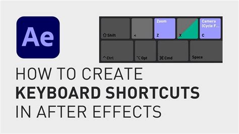 How To Create Keyboard Shortcuts In After Effects Youtube