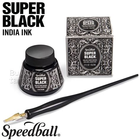 Mực đen Speedball Super Black India Ink Taipoz