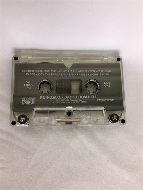 Run Dmc Back From Hell Vintage Cassette Tape Hip Hop Cassette