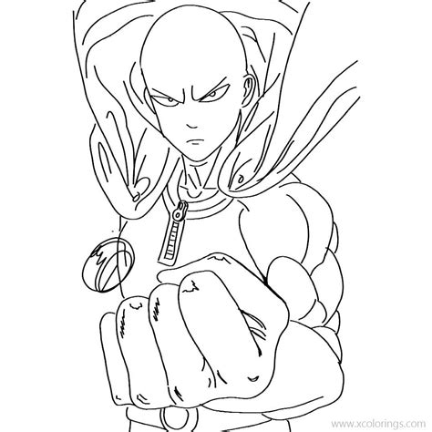 One Punch Man Coloring Pages Printable Coloring Pages
