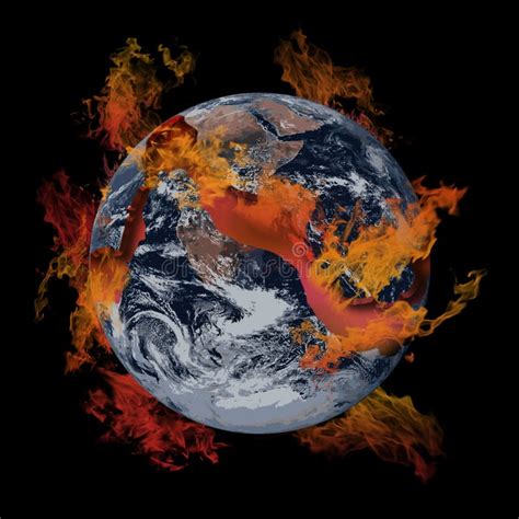 Earth On Fire Stock Illustration Illustration Of Earth 19560050