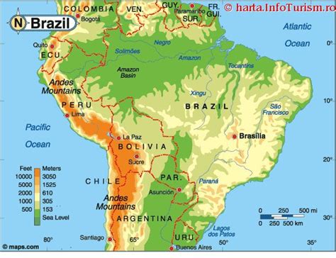 Harta Brazilia Consulta Harta Fizica A Braziliei Pe Infoturismro