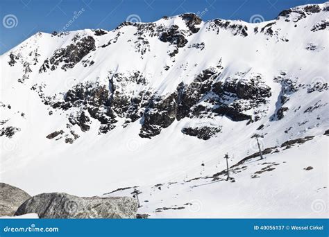 Ski Lift Al Ghiacciaio Di Molltaler Carinzia Austria Immagine Stock