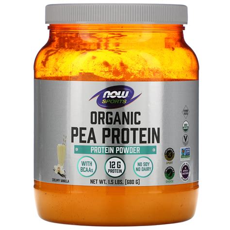 NOW Foods - Organic Pea Protein Powder Natural Vanilla - 1.5 lbs. - Walmart.com - Walmart.com