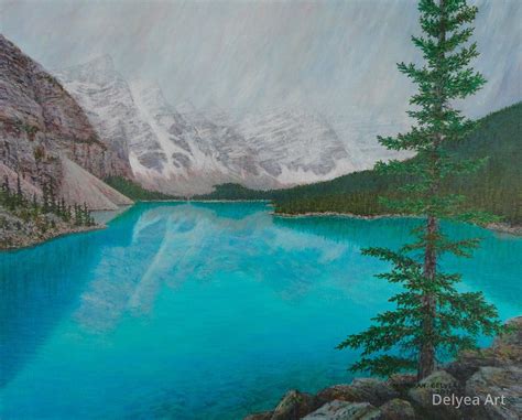 Moraine Lake Banff National Park Canadian Rocky Mountain Painting