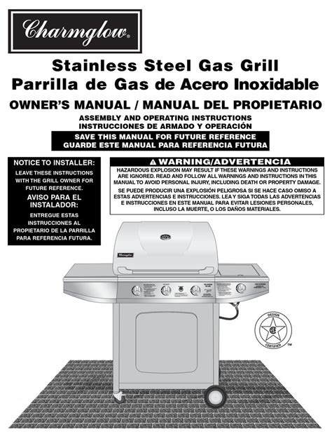 Charmglow Stainless Steel Gas Grill Owners Manual Pdf Download