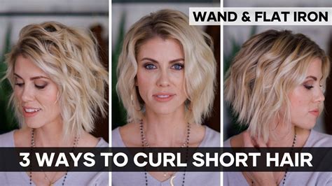 3 Ways To Curl Short Hair Easy Hair Tutorial How To Curl Short Hair