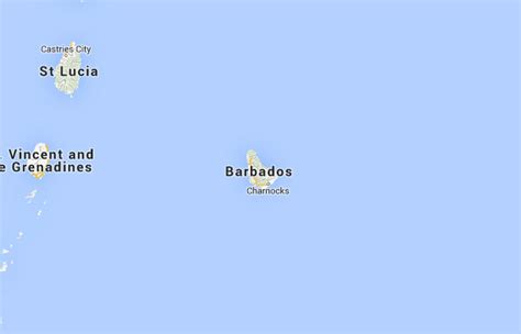 Mapa de Barbados donde está queda país encuentra localización