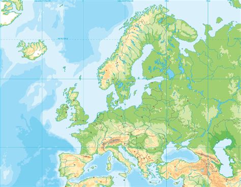 Europe Physical Map Blank Map Quiz Game