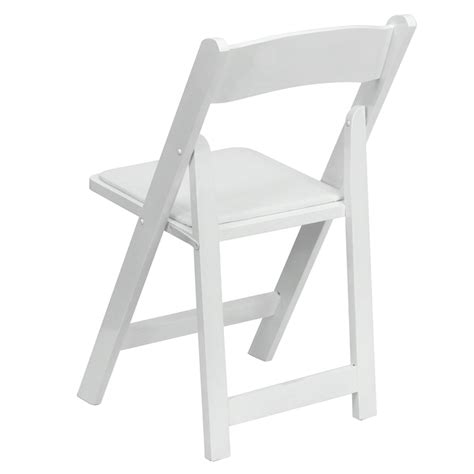 An unusual construction, which will add a truly modern character to the space. HERCULES Series White Wood Folding Chair with Vinyl Padded Seat | FoldingChairs4Less.com