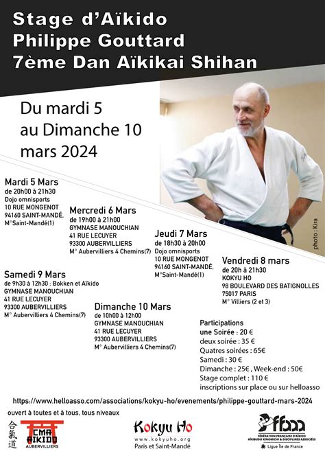 Philippe Gouttard - 5 au 10 mars 2024 - Kokyu Ho - Aïkido Paris