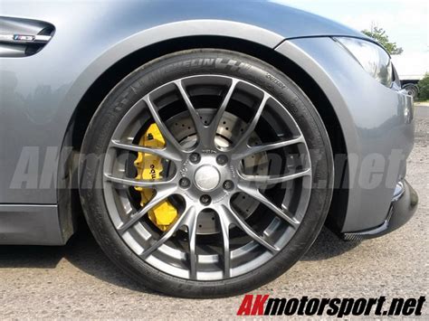 Special deals on upgraded brake pads, cross drilled rotors, & slotted brake rotors for bmw 3 series (e90 e92) m3. BMW M3 E90 / E92 / E93 Front Big Brake Kit for 360 mm OEM disc Basic Kit - AKmotorsport.net