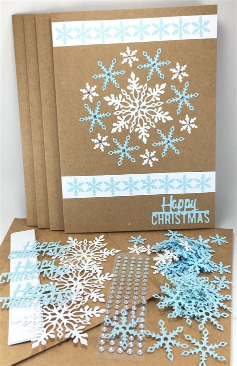 Christmas Card Making Kit Diy Christmas Cards Kit Handmade Etsy Uk