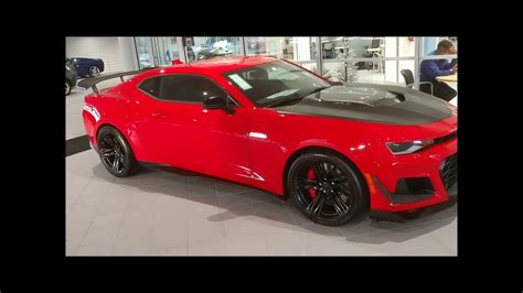 Red 2018 Chevrolet Camaro Zl1 1le Walk Around And Cold Start Up Youtube